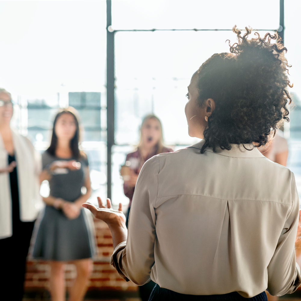 Corporate women engaged in Leadership Development for Women.